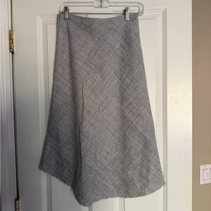 Calypso Christiane Celle Gray Solid A-Line Midi Skirt Size xs